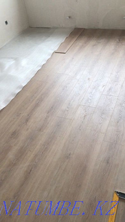 Professional laminate flooring! MDF skirting installation! molding Almaty - photo 3