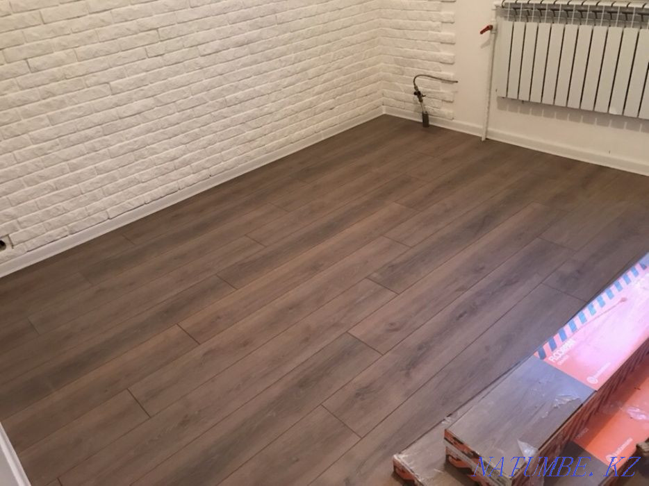 Укладка ламината профессионально! Установка плинтус мдф! молдинг Алматы - изображение 5