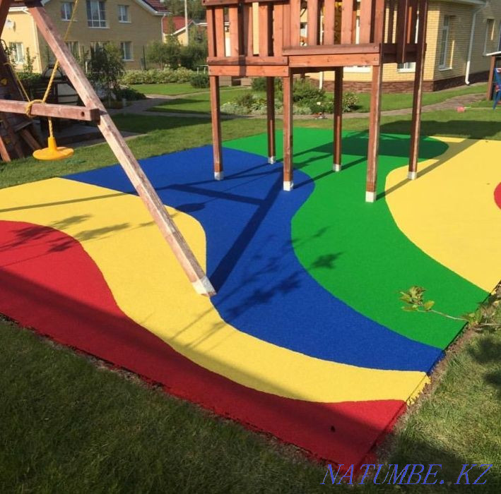 From 4300. Rubber coating. Rubber crumb laying, artificial gas Taraz - photo 1