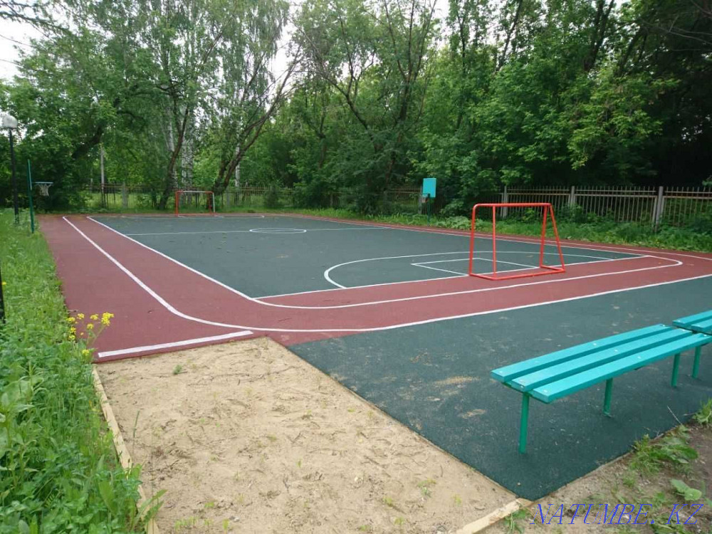 От 4300 Укладка резиновой крошки. Резиновая покрытие. Тартан Шымкент - изображение 6