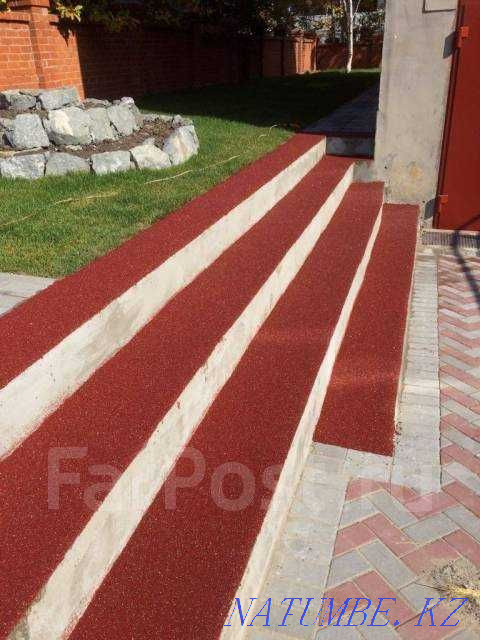 От 4300 Укладка резиновой крошки. Резиновая покрытие. Тартан Шымкент - изображение 5