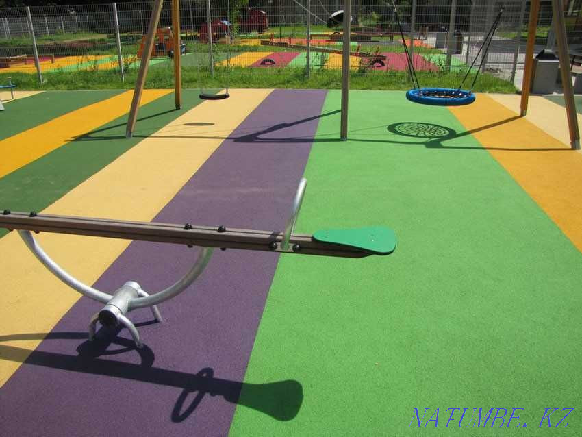 От 4300 Укладка резиновой крошки. Резиновая покрытие. Тартан Шымкент - изображение 3