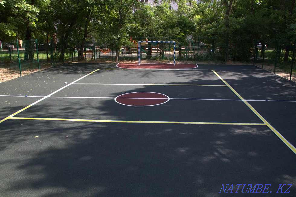 4300тг. Укладка резиновой крошки. Резиновая покрытие. Плитка резина Шымкент - изображение 4