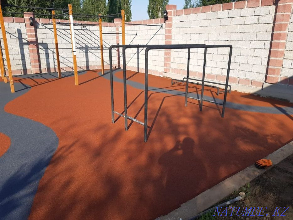 От 4000тг Резиновое Покрытие Тартан плитка резиновая Шымкент - изображение 1