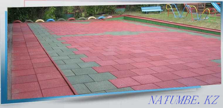 Резиновые Плитки оптом от 20 мм-40 мм Шымкент - изображение 3