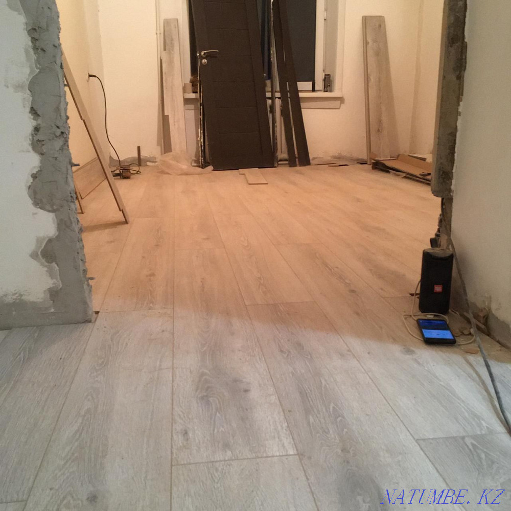 Укладка ламината, линолеума, ОСБ, гипсокартона, кафеля Караганда - изображение 2