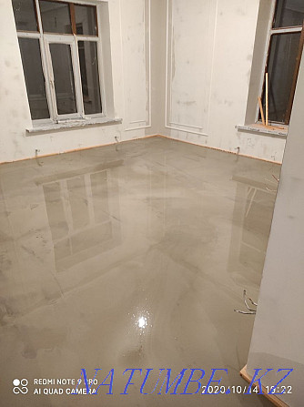 Pouring a self-leveling floor, screeds, laying laminate parquet. Astana - photo 6