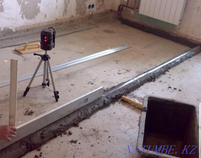 Self-leveling floors, screed, laying laminate, parquet board, installation Astana - photo 2
