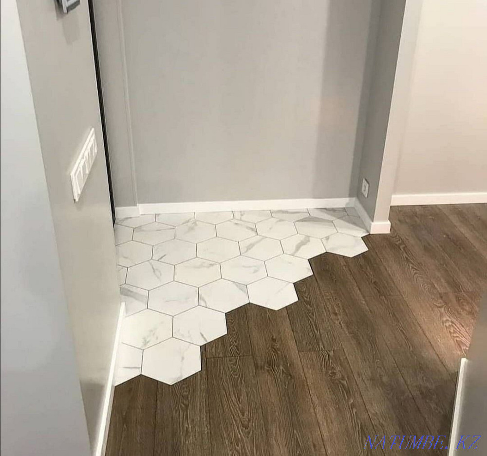 Наливные полы, стяжка, укладка ламината, паркетной доски, установка пл Астана - изображение 8