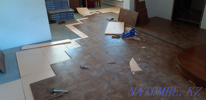 Laying laminate, linoleum, parquet, carpet, plinth Almaty - photo 2