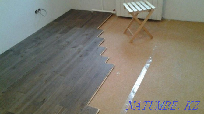 Parquet, laminate, wooden floor laying, restoration of gyms Almaty - photo 6