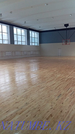 Parquet, laminate, wooden floor laying, restoration of gyms Almaty - photo 1