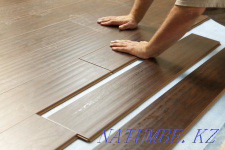 Parquet, laminate, wooden floor laying, restoration of gyms Almaty - photo 7
