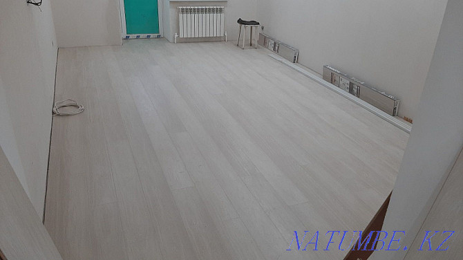 Self-leveling floor, laying laminate, plastic slope, installation of washers Oral - photo 1