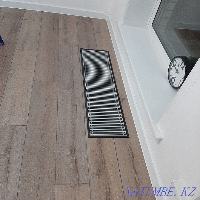 Self-leveling floor, laying laminate, plastic slope, installation of washers Oral - photo 2