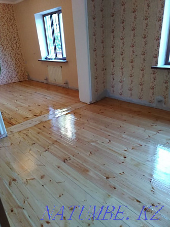 Sanding wooden floors, parquet, removing paint for varnish, varnishing. Shymkent - photo 3