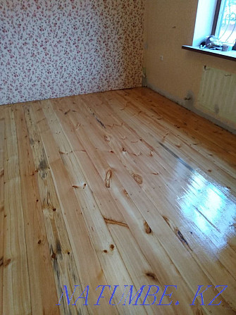 Sanding wooden floors, parquet, removing paint for varnish, varnishing. Shymkent - photo 5