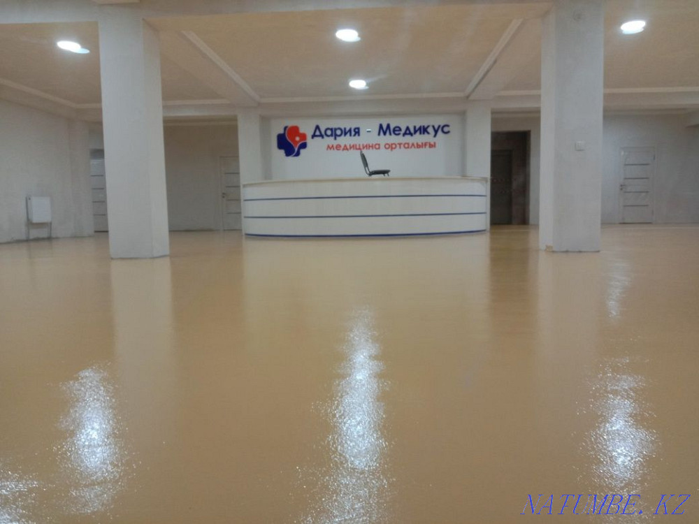 Полимерный,эпоксидный,полиуретановый,наливной пол. Топпинг. Шымкент Шымкент - изображение 2