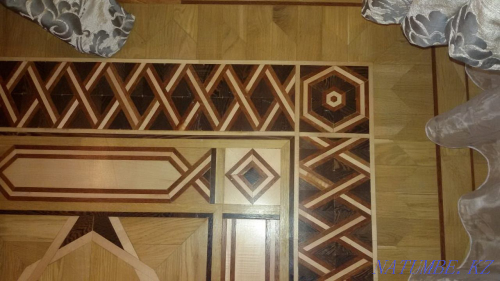 Художественный паркет,настил,шлифовка Алматы - изображение 6