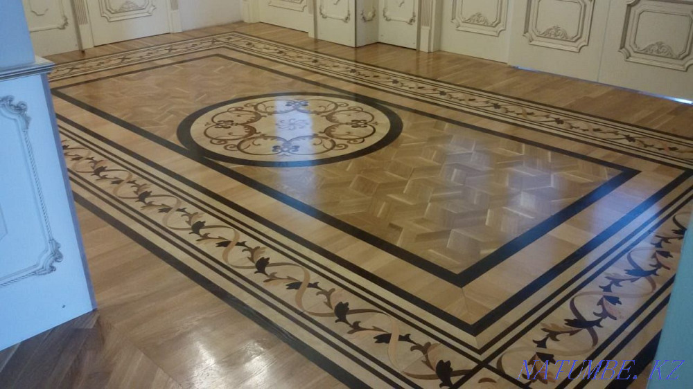 Художественный паркет,настил,шлифовка Алматы - изображение 1