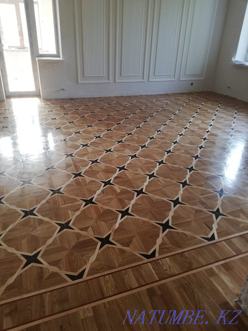 Художественный паркет,настил,шлифовка Алматы - изображение 4