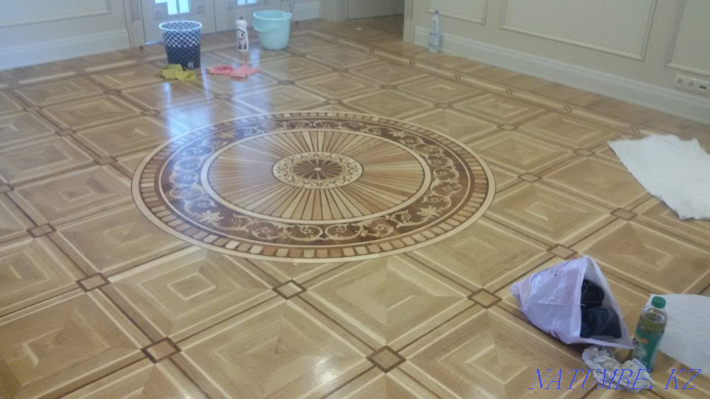 Художественный паркет,настил,шлифовка Алматы - изображение 5