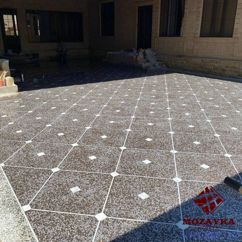 Decorative mosaic marble floor, mosaic Shymkent - photo 2
