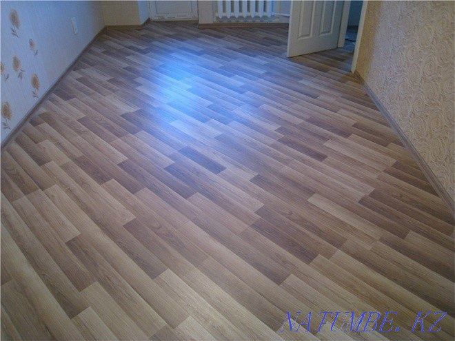 Linoleum flooring DVP, chipboard, OSB Petropavlovsk - photo 3