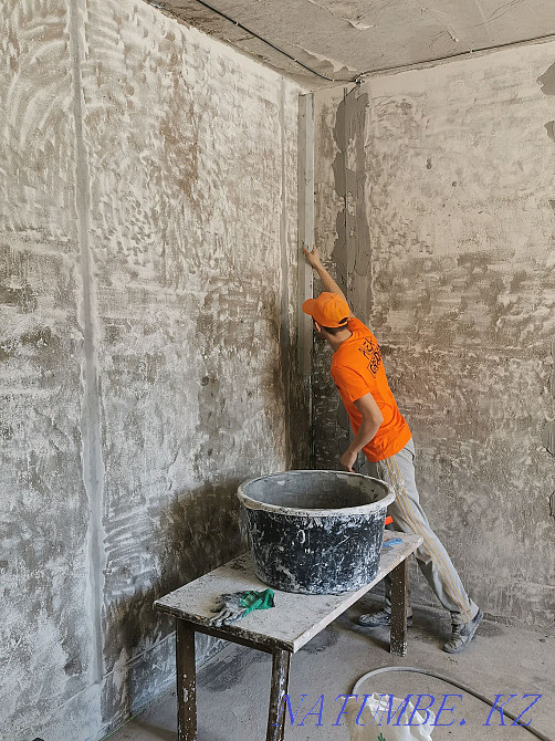 Wall plastering, putty. Floor screed Karaganda Karagandy - photo 1