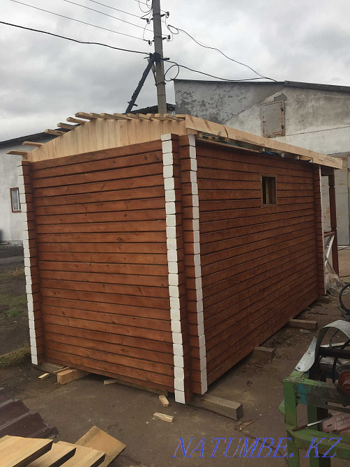 bathhouses mobile frame houses from double timber camping houses Astana - photo 4