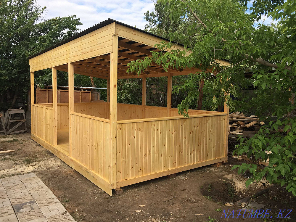 bathhouses mobile frame houses from double timber camping houses Astana - photo 5