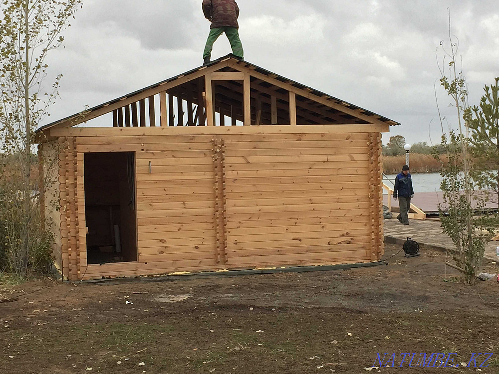 bathhouses mobile frame houses from double timber camping houses Astana - photo 7