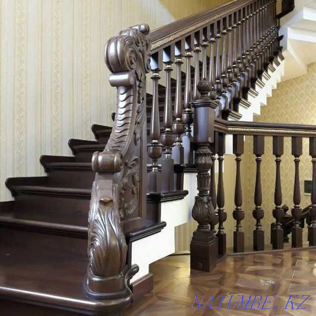 Лестница из всех видов древесины. Каркас из бетона и метала. Алматы - изображение 7