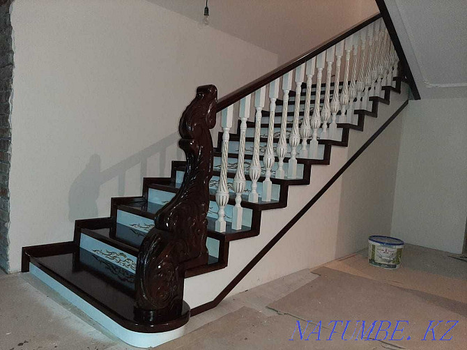 Лестница из всех видов древесины. Каркас из бетона и метала. Алматы - изображение 3