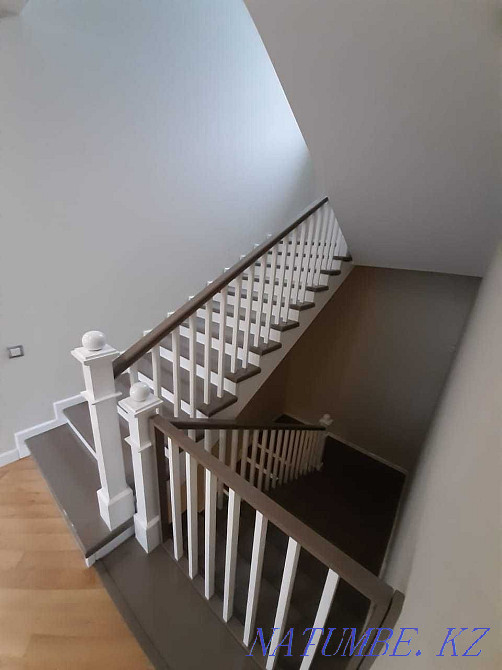 ЛЕСТНИЦА из дерево( дуб, карагач, орех,сосна)на заказ, каркас из метал Алматы - изображение 6