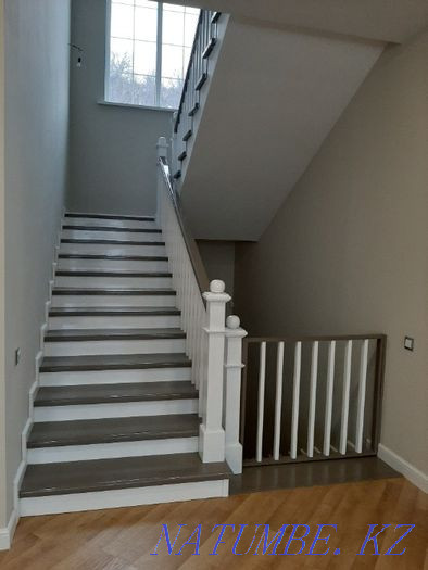 ЛЕСТНИЦА из дерево( дуб, карагач, орех,сосна)на заказ, каркас из метал Каскелен - изображение 3