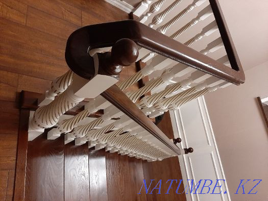 ЛЕСТНИЦА из дерево( дуб, карагач, орех,сосна)на заказ, каркас из метал Каскелен - изображение 4