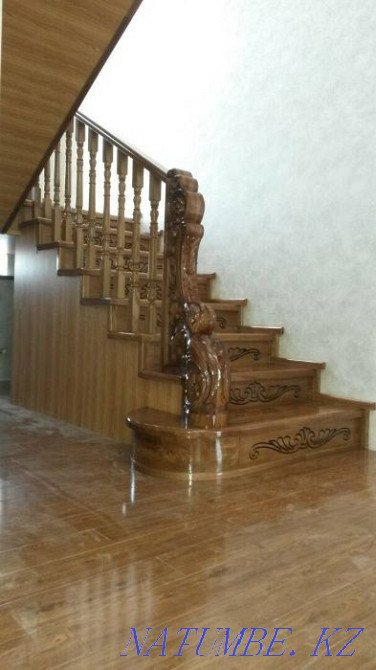 LADDER made of wood (oak, elm, walnut, pine) metal frame Almaty - photo 4