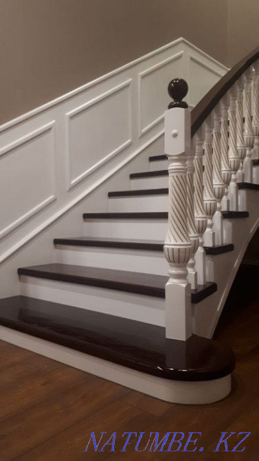 LADDER made of wood (oak, elm, walnut, pine) metal frame Almaty - photo 2