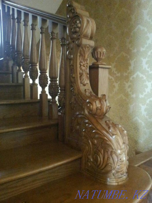 LADDER made of wood (oak, elm, walnut, pine) metal frame Almaty - photo 5