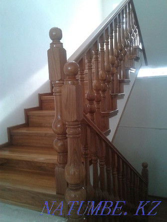 Лестницы на заказ из ценных пород древесины. Каркас из металла. Алматы - изображение 5