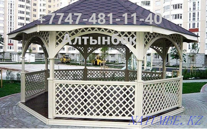 We make: gazebos, trestle beds, playhouses, sheds and others made of wood Almaty - photo 1