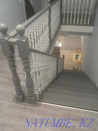 Production and installation of stairs from beech, oak, ash, pine. of any complexity Almaty - photo 4