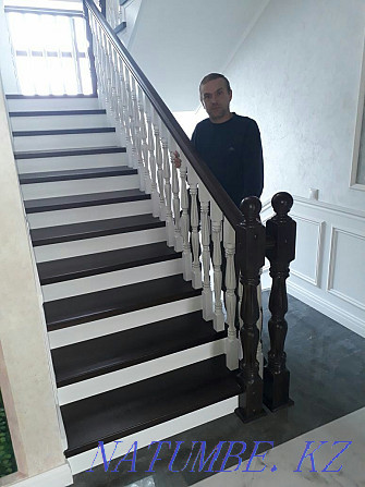 Production and installation of stairs from beech, oak, ash, pine. of any complexity Almaty - photo 3