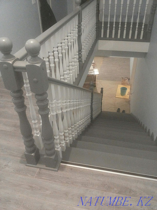 Production and installation of stairs from beech, oak, ash, pine. of any complexity Almaty - photo 4