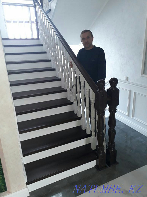 Production and installation of stairs from beech, oak, ash, pine. of any complexity Almaty - photo 3