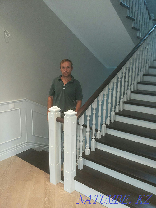 Production and installation of stairs from beech, oak, ash, pine. of any complexity Almaty - photo 5