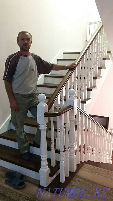 Production and installation of stairs from beech, oak, ash, pine. of any complexity Almaty - photo 2