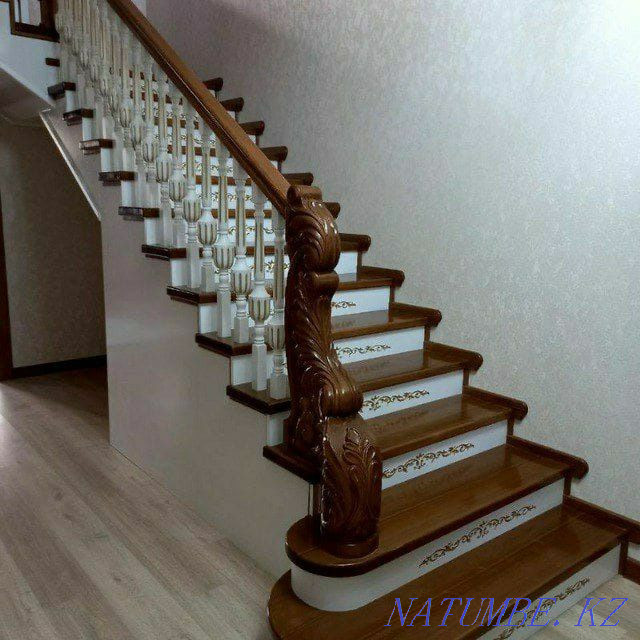 Stairs to order from solid wood Astana - photo 1
