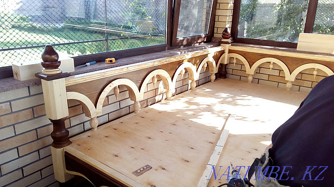 Carpentry shop stairs doors arches furniture veneer oak designs Karagandy - photo 1